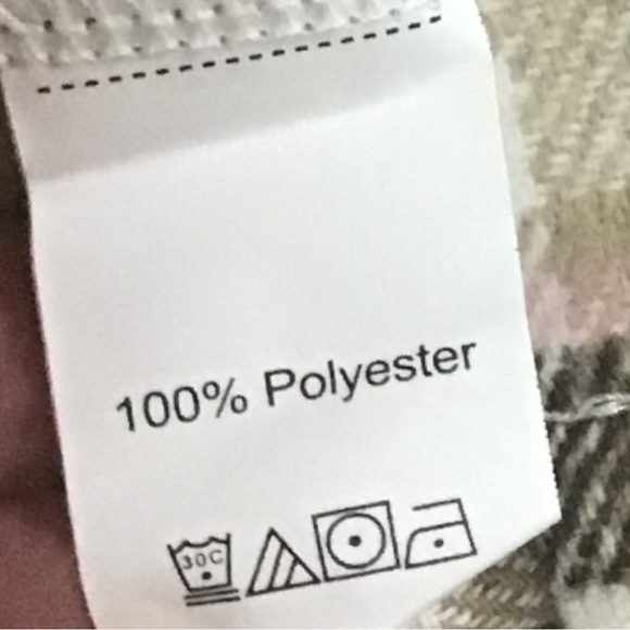 Plaid Flannel Shacket Shirt Jacket Pink Tan Gray - Picture 9 of 12